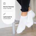 HOT FEET Thin Ankle Socks for Women & Girls  Fun & Cute Low Cut No Show Socks, Stocking Stuffers, 6, 8, 18 PK Size 4-10 (White)