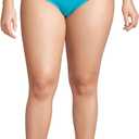 Lands' End Women's Tummy Control High Waisted Bikini Bottoms (18, Turquoise)