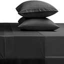 SONORO KATE Bed Sheet Set Super Soft Microfiber 1800 Thread Count Luxury Egyptian Sheets 18-Inch Deep Pocket Wrinkle and Hypoallergenic-4 Piece(Queen, Black)