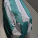 Rhino Valley Beach Cabana, 8 * 8FT Beach Tent UPF50+ Protection, Green & White Stripes
