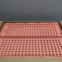 SNSLXH 5 Pack Stackable Closet Organizer Box, Multifunctional & Foldable Closet Storage Basket for Bathroom Kitchen Laundry Room Wardrobe Storage, Space-Saving Clothes Storage Drawer Organizer, Pink