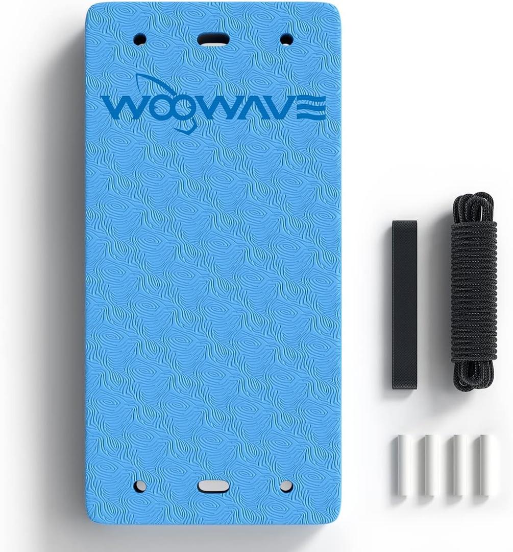 WOOWAVE Flat Fender Prevent Scratches for Yacht Motorboat Boat Bumper, 3 Layer EVA Boat Fender with Rope (3 Size, Blue/Gray to Choose), 24"