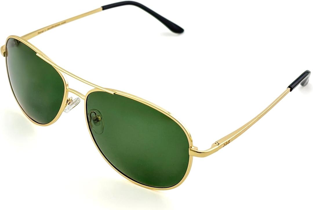J+S Premium Military Style Classic Aviator Sunglasses, Polarized, 100% UV protection for Men Women