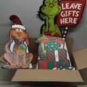 Christmas Yard Signs Stakes Outdoor Decorations - 4PCS Large Xmas Decorations Signs for Holiday Christmas Lawn Garden Pathway Decorations, 6.2inch-15inch