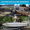 Naviskin Bimini Top for Boats, Black 3 Bow 6'L x 46" H x 67"-72" W