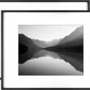 MCS Master & Co. Foundry Metal 16x20 Matted Picture Frame with 11x14 Photo Display, Black Vertical & Horizontal Wall Hanging Frame for Photos & Artwork (2-Pack)