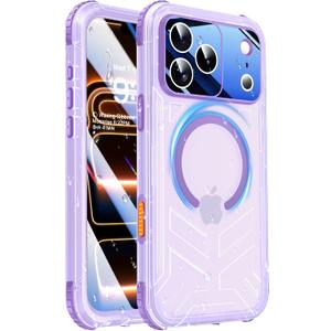 For iPhone 17 Pro Max Waterproof Case Magnetic, Built in Camera Control [Screen Protector] [Lanyard], Fit for Magsafe Heavy Duty Military Rugged Full Body IP68 Phone Case, 6.9" Frosted Purple