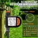 Sprinkler Timer for Garden Hose - Programmable Irrigation Timer with Rain Delay, Manual Watering, Child Lock, Outdoor Garden Automatic Irrigation Drip Watering System for Yard Lawn Pool Garden