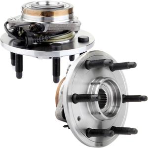 ECCPP 515096 x2 Front Wheel Hub Bearings Left Right Replacement for 4X4 4WD 6 Lug W/ABS Cadillac Escalade ESV EXT Chevy Avalanche Silverado Suburban Tahoe GMC Sierra Yukon XL 1500 07 08 09 10 11 12 13