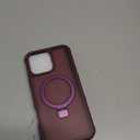 CHAOFEnG Magnetic Compatible with iPhone 16 Pro Max Case with Stand [Military Grade Drop Tested][Compatible with Magnet] Ring Translucent Slim Hard Back Soft Edge, Wine Red