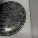 Genuine Black Marble Round Tray, High End Decorative Tray for Bathroom, Kitchen, Dresser and Vanity (Black 8")