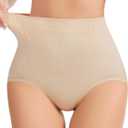 Tummy Control Shapewear Panties - High Waisted Shapewear Underwear for Women Body Shaping Briefs Seamless Panty Girdle (Large)