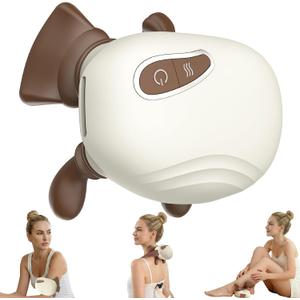 4D Wireless Neck Shoulder Massager, Bionic Hands Deep Tissue Massage, Portable Electric Kneading Shiatsu Back Massager, 3 Relax Massage Modes, for Body Relief, Gifts