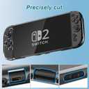 HEYSTOP Switch 2 Clear Case Compatible with Nintendo Switch 2, Switch 2 Case with 4K HD Screen Protector, PC Protective Cover with Joy-Con Grips and 6 Thumb Grips