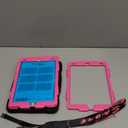 SEYMAC stock Case for iPad 9th/ 8th/ 7th Generation 10.2'', Shockproof with Screen Protector, Pencil Holder [360° Rotating Hand Strap] & Stand, for iPad 10.2 inch 2021-2019 (Rose+Black)