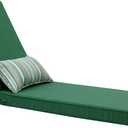 Outdoor Chaise Lounge Cushions,Outdoor Olefin Lounge Cushion,Rainproof Color Fade-Resistant & Removable Cover Patio Chaise Lounge Cushion with High Resilience Straps Hidden Zipper for Lounge Chairs
