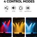 Dj Lights for Parties Moving Head 6-Arm with Remote Control RGBW LED DJ Stage Lights Professional Disco Light DMX512 & Sound Activated Rotating Light for Wedding Live House KTV Bar & Club Christmas