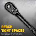 DEWALT Impact Socket Set with Ratchet, Metric/SAE, 1/2" Drive, 23-Piece Set with Case (DWMT74739)