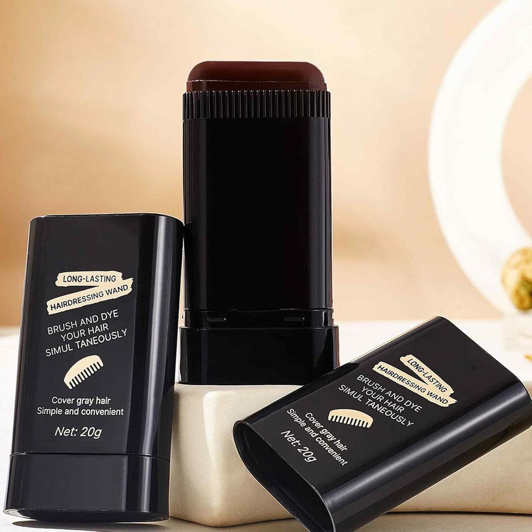 Waterproof Hair Dye Comb For Women: Portable Root Touch Up Hair Color Stick, Sweat-Proof Instant 2-In-1 Coverage Pen, Gifts For Men & Women (Dark Brown)