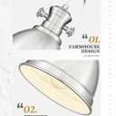 Pendant Lights Kitchen Island, 8" Farmhouse Hanging Lights Fixtures with Metal Shade, Rustic Kitchen Pendant Lighting Over Island for Dining Room, Brushed Nickel, AD-2151-1PM-SN