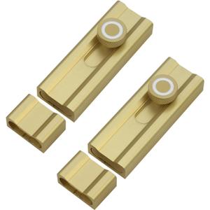 Oedema Solid Aluminum Alloy Silde Lock Adhesive Barrel Lock 4 inch Slide Bolt Latch for Barn, Gate Door, Sliding Door, Bedroom, Gold