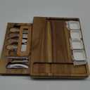Premium Large Cheese Boards Acacia Nice Charcuterie Boards Gift Set Handcrafted Cheese Tray Set Unique Housewarming Gifts, Wedding Gifts for Couple, Bridal Shower Gifts (Retangular-No Slate)