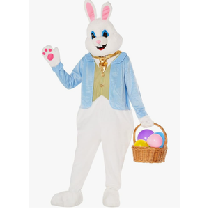 Morph Easter Bunny Costume Adult Deluxe Rabbit Mascot Outfit for Men - Perfect for Easter Costumes and Events