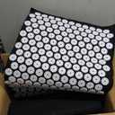 ProsourceFit Acupressure Mat and Pillow Set for Back/Neck Pain Relief and Muscle Relaxation (Large, Large - Black/White)