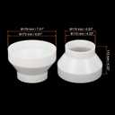 PATIKIL 7" to 4.3" Duct Reducer, 2 Pack ABS Ducting Airflow Tube Increaser Adapter Pipe Fitting for HVAC Heating Cooling Air Ventilation Systems