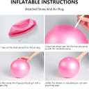 Fsadwnn Small Pilates Exercise Ball - 9 Inch Core Training Ball with Pump, Barre & Yoga Workout (Pink)