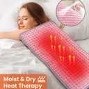 17''34'' Heating Pad for Back Pain, Electric Heating Pad with 9 Heat Settings & 4 Timers Auto Shut Off, Extra Large Heating Pad for Period Cramps & Sore Muscles, Machine Washable, Dry & Moist Heat,
