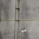 3/4 Inch Diameter Adjustable Curtain Metal Rod with Round Clear Acrylic Ball Finials28 to 48 Inch Nickel