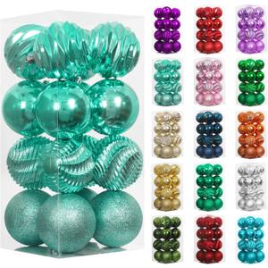 XmasExp Christmas Ball Ornaments (3.15", Mint Green) 16ct Christmas Ball Ornaments Shatterproof Xmas Tree Hanging Balls Decorations Perfect for Holiday Wedding Christmas Decor