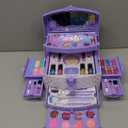 PERRYHOME Kids Makeup Set for Girl 56 Pcs Washable Real Cosmetic, Non-Toxic Frozen Toys Toddler Makeup Kit, Princess Dress up Christmas & Birthday Girl Gift for 3 4 5 6 7 8 9 10 11 12 Year Old Girls