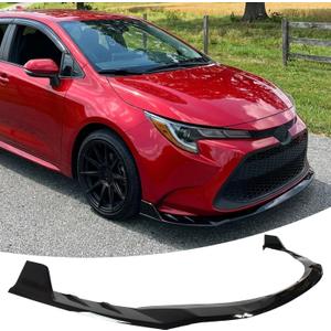 Front Bumper Lip Splitter Spoiler Fit for Toyota Corolla L/LE/XLE/ 2020-2026 Sedan Accessories, Gloss Black 3pcs Air Chin Body Kit