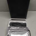 Fasmov Trash Can, 2 Pack 15 Liter / 4 Gallon Plastic Garbage Container Bin with Press Top Lid, Waste Basket for Kitchen, Bathroom, Living Room, Office, Narrow Place (Gray + Black)