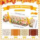 60 Pack Thanksgiving Crackers Kit Party Favors DIY Empty Turkey Cracker Fall Pumpkin Maple Leaf Turkey Fill Your Own Thanksgiving Bulk for Candy Treat Goody Gift Boxes No Snap Table Decor (Orange and Red)