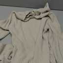 PRETTYGARDEN Women's Long Sleeve Cowl Neck Ribbed Knit Fall Shirts Slim Fit Ruched Going Out Crop Tops Basic T-Shirts (Khaki, Small)