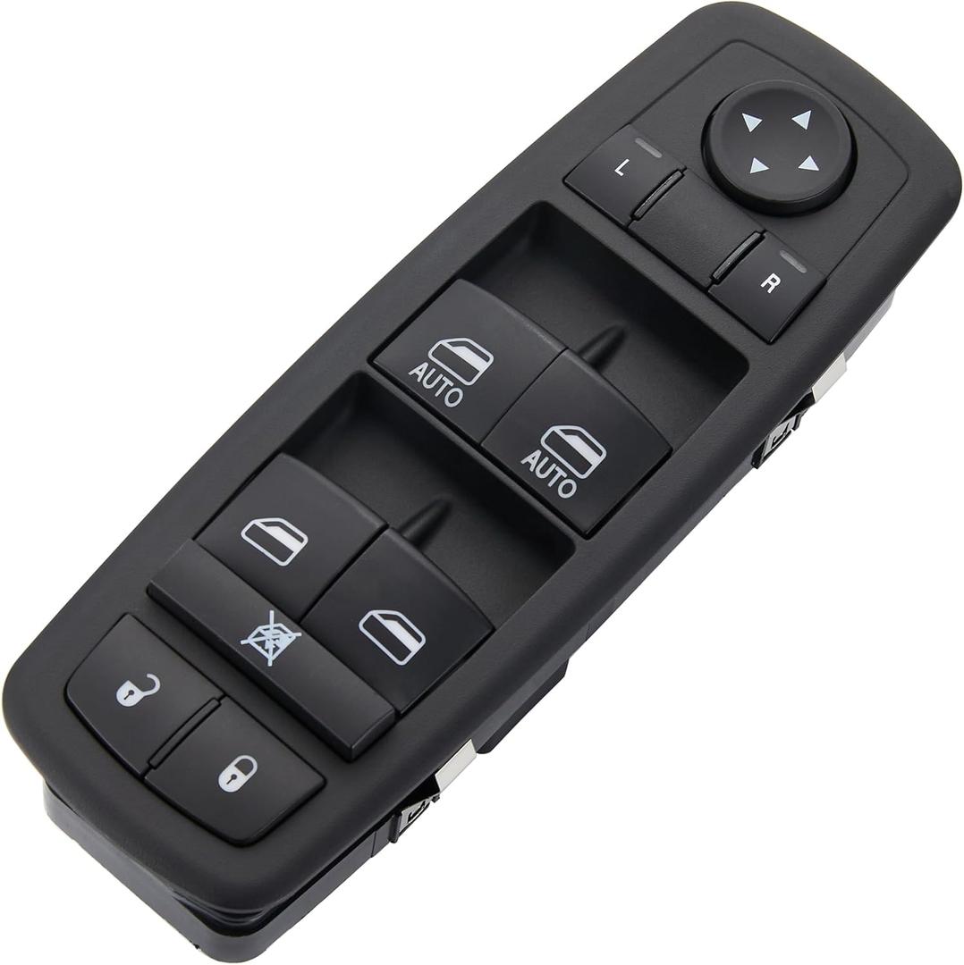 3+9 PINS.Driver Side Power Window Switch Fits for 2013-2015 Ram 1500 2500 3500 4500/5500,2013-2015 Ram C/V, 12-16 Dodge Grand Caravan, 12-15 Chrysler Town & Country|Replace OE #68110866AB