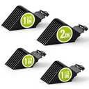 Clipper Guards 1.25", 1.5", 1.75", 2" Compatible with Most Wahl Clippers, Extra Long Professional Hair Clipper Combs Guides 10 12 14 16, Black