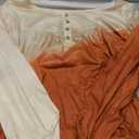 IN'VOLAND Plus Size Tops for Women Long Sleeve Shirts Crew Neck Casual Loose Tunic Blouse Fall and Winter (Size 4X, Orange)