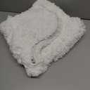 Disolla Toilet Mat 22x24 White - Non Slip Fluffy U-Shaped Contour Rug, Ultra-Soft Plush Toilet Floor Mat, Absorbent & Machine Washable