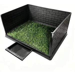 Large Dog Grass Pad with Tray, Puppy Potty Training Mat, Portable Pet Lawn Toilet, Indoor & Outdoor 30" 20" Artificial Grass Patch for Small Medium Big Dogs