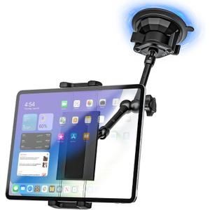 Sunroof Tablet Holder Mount for Car/Truck [Latest Anti-Shake] Dashboard Windshield Window Tablet Stand for Truck/Car/Pickup, Heavy Duty Sunroof ipad Mount for 4-12.9" iPad Pro Air, Z Fold, iPhone