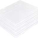 Aventik A4 Size File Box Document Plastic Storage Box File Holder Organizer Paper Plastic Case Magazine Protector with Buckle Office School Supplies (4)