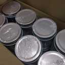 novelinks 8 oz Clear Plastic Jars with Screw-On Lids - BPA-Free Refillable Storage Containers for Slime, Spices, Crafts, Kitchen & Home Organization (16 Pack,Black)