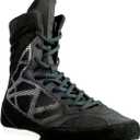 CORE Boxing Shoes - Lightweight Boxing Shoes for Men & Women - Boxing Training Shoes with High Support  High Traction Boxing Boots - Breathable Lace Up Boxer Shoes  Mens Kickboxing Shoes (9 Women/7.5 Men, Black)