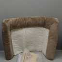 Zakkart Cat Perch for Window Sill with Bolster - Orthopedic Hammock Design with Premium Hardwood & Robust Metal Frame - Cat Window Seat for Large Cats and Kittens - Natural Color Wood Brown Bed, 24''W