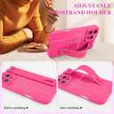 jueaes Cute Bow Case for iPhone 16 Pro with Finger Hand Wrist Strap