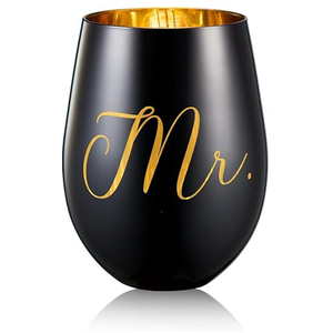 Mr and Mrs Wine Glasses - Cool Engagement & Wedding Gifts for Couples, Bride & Groom Mr and Mrs Wine Glasses - Cool Engagement & Wedding Gifts for Couples, Bride & Groom